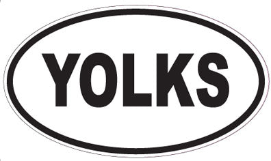 YOLKS - Oval Sticker
