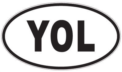 YOL - 3 Letter Initials Oval Magnet
