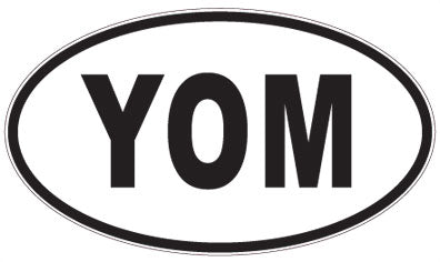 YOM - 3 Letter Initials Oval Magnet