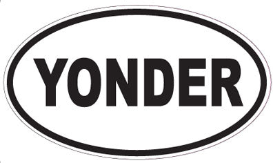 YONDER - Oval Sticker