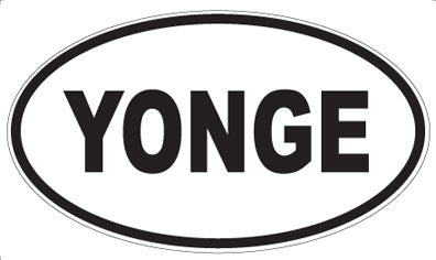YONGE - Oval Sticker
