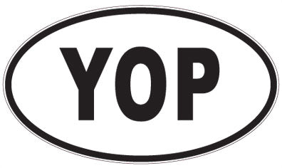 YOP - 3 Letter Initials Oval Sticker