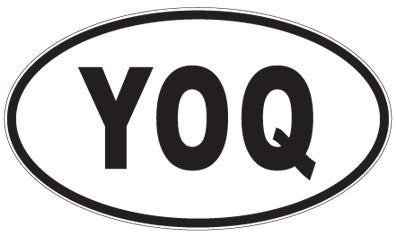 YOQ - 3 Letter Initials Oval Magnet