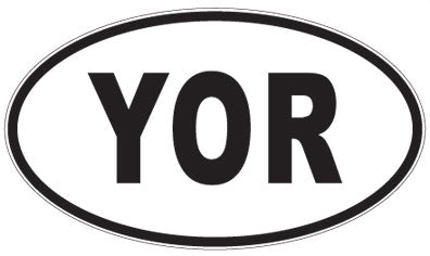 YOR - 3 Letter Initials Oval Magnet