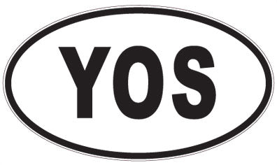 YOS - 3 Letter Initials Oval Magnet