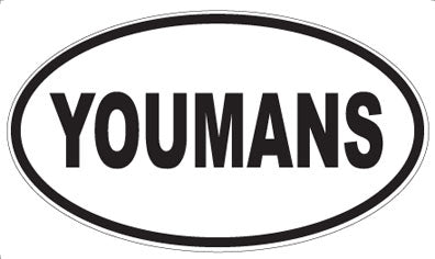YOUMANS - Oval Sticker