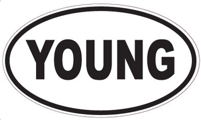 YOUNG - Oval Sticker