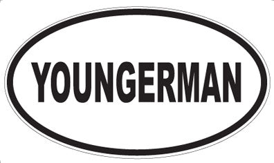 YOUNGERMAN - Oval Sticker
