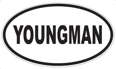 YOUNGMAN - Oval Sticker