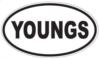 YOUNGS - Oval Sticker