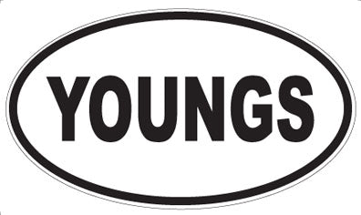YOUNGS - Oval Magnet