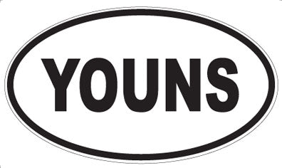 YOUNS - Oval Sticker