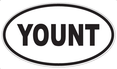 YOUNT - Oval Sticker