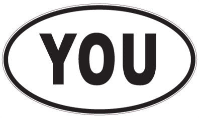 YOU - 3 Letter Initials Oval Magnet