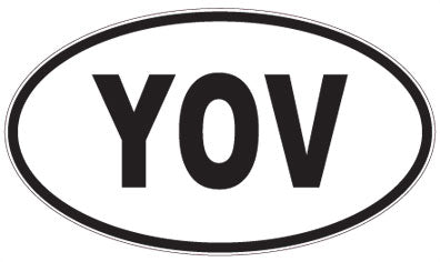 YOV - 3 Letter Initials Oval Sticker
