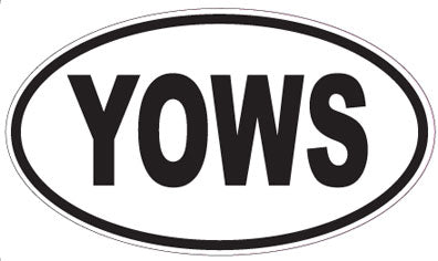 YOWS - Oval Sticker