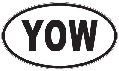 YOW - 3 Letter Initials Oval Magnet