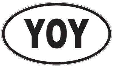 YOY - 3 Letter Initials Oval Magnet