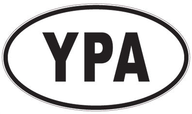 YPA - 3 Letter Initials Oval Magnet