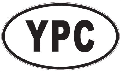 YPC - 3 Letter Initials Oval Magnet