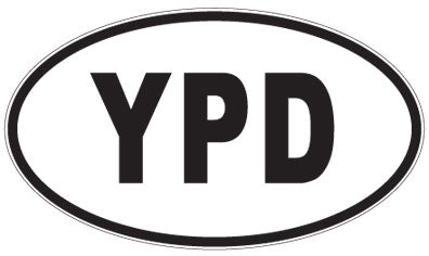 YPD - 3 Letter Initials Oval Sticker
