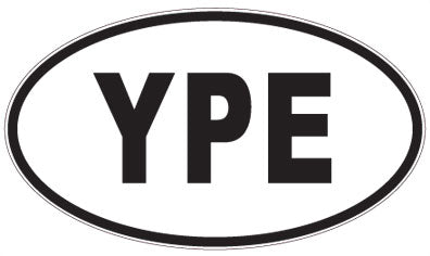 YPE - 3 Letter Initials Oval Magnet