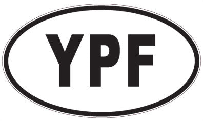 YPF - 3 Letter Initials Oval Magnet