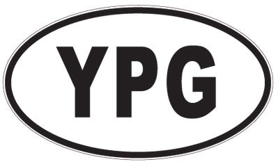 YPG - 3 Letter Initials Oval Magnet