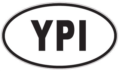 YPI - 3 Letter Initials Oval Sticker