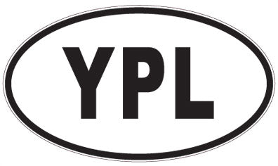 YPL - 3 Letter Initials Oval Sticker