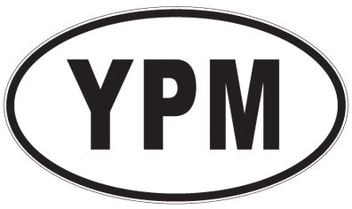 YPM - 3 Letter Initials Oval Magnet