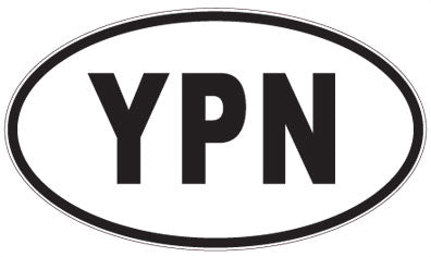 YPN - 3 Letter Initials Oval Sticker