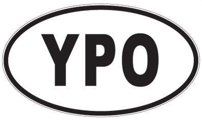YPO - 3 Letter Initials Oval Magnet
