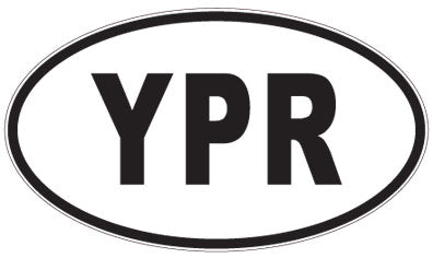 YPR - 3 Letter Initials Oval Magnet