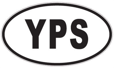 YPS - 3 Letter Initials Oval Sticker