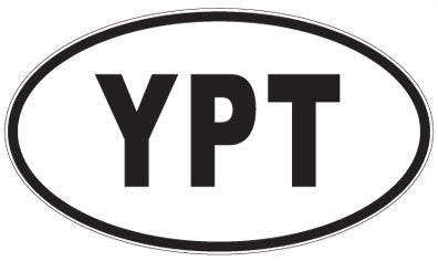 YPT - 3 Letter Initials Oval Magnet