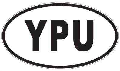 YPU - 3 Letter Initials Oval Magnet