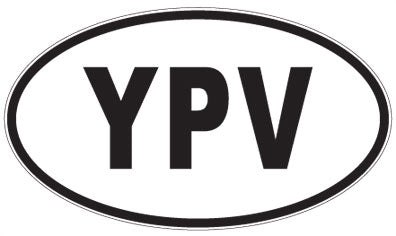 YPV - 3 Letter Initials Oval Sticker