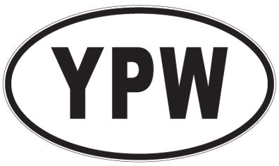 YPW - 3 Letter Initials Oval Sticker
