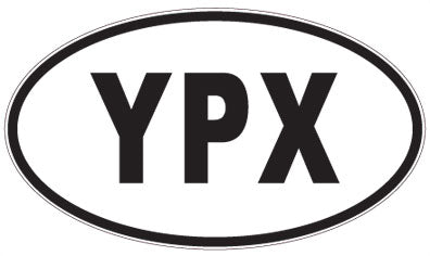 YPX - 3 Letter Initials Oval Sticker