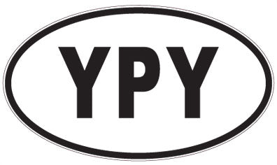YPY - 3 Letter Initials Oval Magnet