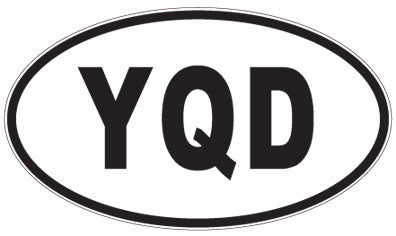 YQD - 3 Letter Initials Oval Magnet
