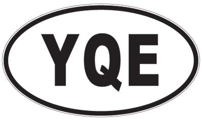 YQE - 3 Letter Initials Oval Magnet