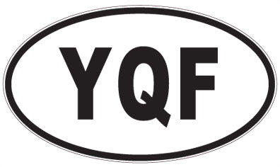 YQF - 3 Letter Initials Oval Magnet