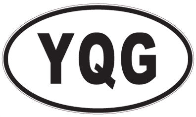 YQG - 3 Letter Initials Oval Sticker
