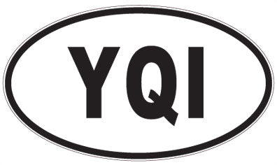 YQI - 3 Letter Initials Oval Sticker