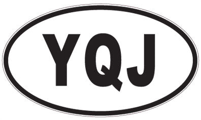 YQJ - 3 Letter Initials Oval Magnet