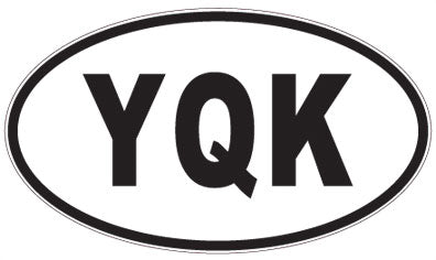 YQK - 3 Letter Initials Oval Magnet