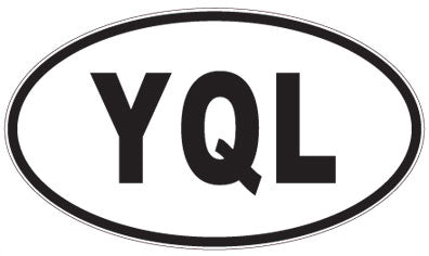 YQL - 3 Letter Initials Oval Sticker