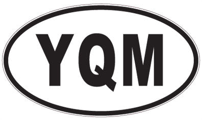 YQM - 3 Letter Initials Oval Magnet